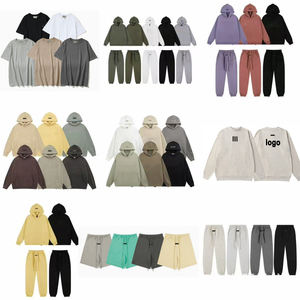 Vêtements de marque SS22 en gros, fabricant de survêtements gris personnalisés, <span class=keywords><strong>sweat</strong></span>-shirt essentiel pour homme et pantalon de survêtement de sport - Product Image 1