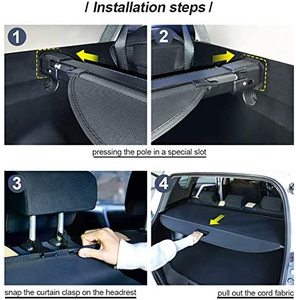 Toldo retráctil de seguridad para maletero, cubierta de carga para Jeep <span class=keywords><strong>Compass</strong></span> 2013-2016 - Product Image 6
