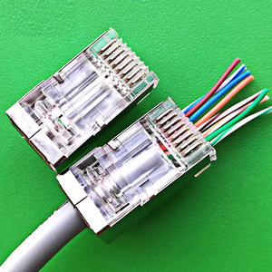 Cat6 e Cat6A Rj45 Connector Brass Pass através de comunicação para amigos felinos - Product Image 4