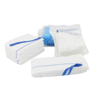 Trung quốc sản xuất giá rẻ giá nonwashed <span class=keywords><strong>prewashed</strong></span> cao absorbency bông gạc y tế <span class=keywords><strong>Lap</strong></span> miếng bọt biển với x Ray vòng lặp màu xanh - Product Image 4