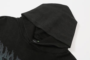 Sweat à capuche FOG 24, motif Roi démon de la mythologie créative, tendance mode, effet vintage délavé et vieilli - Product Image 3