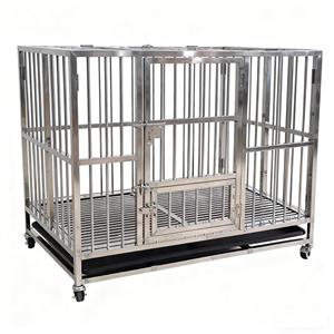อุปกรณ์สัตวแพทย์ กรงสุนัขโลหะสแตนเลสแข็งแรงทนทานสำหรับสุนัขขนาดใหญ่ - Product Image 1