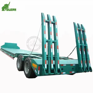 2/ 3 Axle 40 ft Loader estensibile 50 tonnellate idraulico usato Lowbed Truck Lowboy Low Bed semirimorchio in vendita