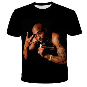 Maglietta Stampata in 3D del Rapper Tupac <span class=keywords><strong>2pac</strong></span> per Uomo, T-<span class=keywords><strong>shirt</strong></span> Hip Hop con Stampa Digitale 3D, Maglietta con Grafica Personalizzata - Product Image 2