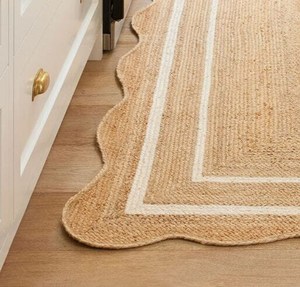 Alfombra Moderna Minimalista Hecha a Mano de Yute y Sisal, Lavable, para Cocina, Sala de Estar, Escaleras, Pasillo o Picnic, para el Hogar o como Regalo - Product Image 1