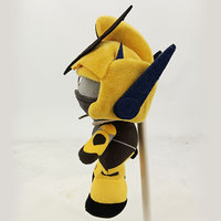 Peluche Robot Personnalisée, Animal en Peluche Brodé en Coton, Certifiée CE, 25cm, 100 Pièces MOQ, OEM, pour Mascotte de Marque