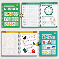 Cuadernos de Práctica de Escritura con Ranuras Mágicas Personalizados OEM/ODM, Cuadernos de Práctica de Caligrafía Reutilizables con Ranuras para Niños, Venta al por Mayor de Fábrica