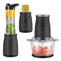 500W ABS 2L Glazen Kom Multifunctionele Voedselprocessor (Krachtige Elektrische Vleesmolen Blender Hakselaar Set voor de Keuken)