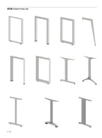 Ensemble de bureau modulaire moderne avec pieds en aluminium durables pour les espaces de bureau, d'hôtel, d'hôpital, d'école et d'atelier