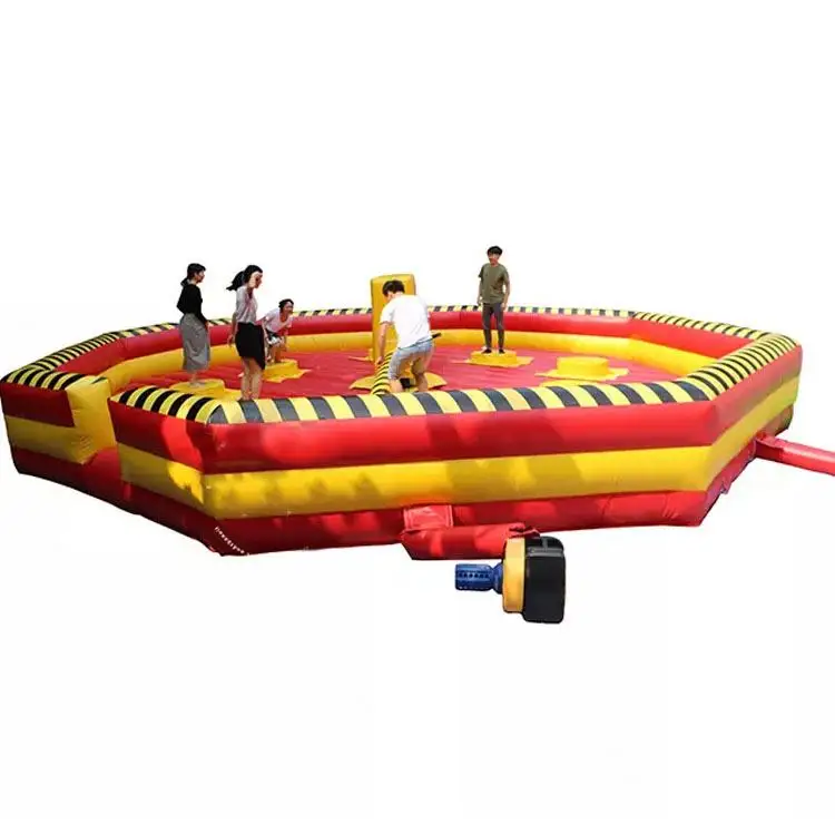inflatable wipeout course mechanical Rotating Obstacles Game outdoor Toxic Meltdown For Sale