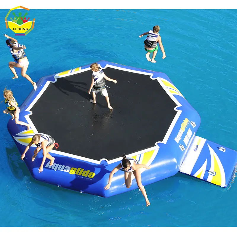 Aqua Jump Water schwimmende Trampoline, aufblasbare Wasser trampoline mit Rutsche für Vergnügung spark