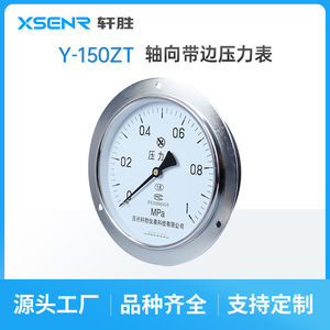 Manomètre axial Suzhou Xuansheng Y150ZT 150 mm 1 MPa en acier inoxydable, type panneau avec raccord fileté - Product Image 5