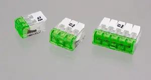 Conector de botão de alavanca de travamento automático rápido, 2 3 5 pinos, certificação UL, bloco terminal de iluminação LED 221-422/423/425