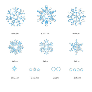 Gadgets 2023 recién llegado accesorios de Navidad copo de nieve pegatinas invierno <span class=keywords><strong>Wonderland</strong></span> fiesta suministros - Product Image 4