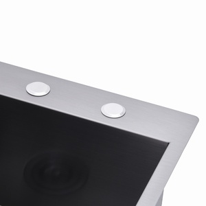 Lavello da <span class=keywords><strong>Cucina</strong></span> Nero Opaco Moderno ed Elegante in Acciaio Inossidabile, Design Unico del Colore per Bagno e <span class=keywords><strong>Cucina</strong></span>, Doppio Uso - Product Image 5