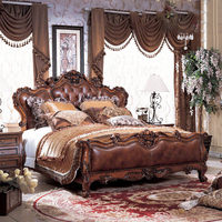 Lits de chambre à coucher |   Lits en bois |   Lits doubles king-size |   Lits de luxe |   Lits en bois massif sculpté de style américain vintage, personnalisables
