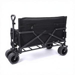 Wagon <span class=keywords><strong>de</strong></span> camping pliant Oxford 600D robuste-<span class=keywords><strong>chariot</strong></span> <span class=keywords><strong>de</strong></span> <span class=keywords><strong>plage</strong></span> multifonctionnel avec table amovible, sac isotherme et réglable - Product Image 3