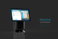 Imachine A1 PLUS #   Terminal Punto de Venta Todo en Uno con Pantalla Táctil de 14\" + 14\" y Impresora para Restaurante