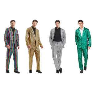 ऑल सेंट्स डे के लिए पुरुषों का हेलोवीन डिस्को लेजर सूट पोशाक टीवी और मूवी प्रेरित पार्टी ड्रेस पुरुषों का बॉल सूट