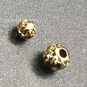 חרוזים זהב 18 קראט אמיתי עבור תכשיטים ביצוע 3 מ "מ 4 מ" מ 5 מ "מ 6 מ" מ גומי 6 מ "מ - Product Image 4