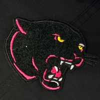 Patchs brodés durables et personnalisés en chenille noire à motif cochon, haute intensité de couleur, pour accessoires cadeaux