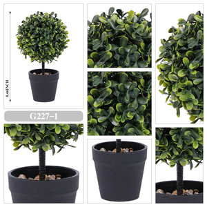 Ruopei <span class=keywords><strong>Mini</strong></span> Bola de Topiario Artificial de Boj, Resistente a los Rayos UV, Planta de Boj Artificial en Maceta Negra para Decoración de Mesa en Hogar u Oficina - Product Image 4