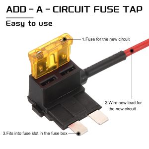 Fusible en ligne personnalisé ATC ACU ACN ACS ACZ, câble 16AWG 150mm, clip de fusible non destructif pour faisceau de câbles automobile - Product Image 3