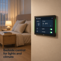 Tablet Layar Sentuh Android 15 7 Inci PoE NFC RS485 Opsional BMS HVAC Kontrol Rumah Pintar RK3566 Pemasangan di Dinding USB C Speaker 2 Mic
