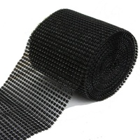 Accessoires de décoration de vêtements en maille de pierres de cristal de haute qualité à 24 rangs, strass à dos plat à coudre pour chaussures