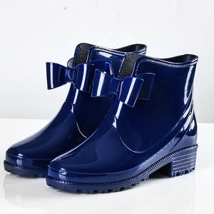 <span class=keywords><strong>Botas</strong></span> <span class=keywords><strong>de</strong></span> lluvia con lazo para <span class=keywords><strong>mujer</strong></span>, zapatos informales a prueba <span class=keywords><strong>de</strong></span> <span class=keywords><strong>agua</strong></span>, antideslizantes <span class=keywords><strong>de</strong></span> suela gruesa - Product Image 4