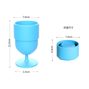 Reusable Unbreakable Portable Beer Whiskey <strong>Cups</strong> <strong>Collapsible</strong> Custom Silicone Wine Glasses <strong>Cup</strong> Tumbler for Travel Camping Picnic - Product Image 1