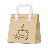 Sac isotherme personnalisé en non-tissé, imperméable, écologique, recyclable, 20-36L, sac à emporter pour la livraison de café