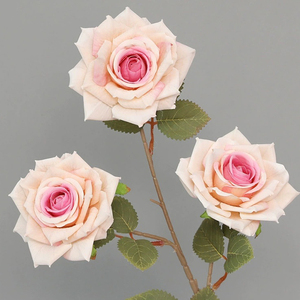 Orchidées roses artificielles dans un pot en céramique, décor de hall d'hôtel de luxe, lys roses en soie écologiques, décoration d'intérieur durable - Product Image 2