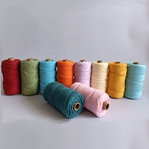 Prêt à expédier torsadé 1/6 '3MM Makrame Hilo cordon macramé corde de coton - Product Image 4