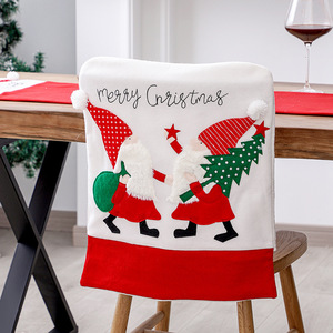 Decoración Navideña Transfronteriza de Papá Noel: Servilleta de Tela, Funda de Almohada, Juego de Sillas, Salvamanteles, Calcetín y Adorno Colgante - Product Image 1