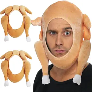 Thanksgiving Turkey Hat Plush Thanksgiving Costume Party Favors Supplies Accessories For Kids Women Men