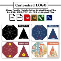 Parapluie pliant publicitaire personnalisé avec logo sérigraphié, imperméable, pour promotion, de marque de designer, fabriqué en usine OEM