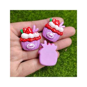 100ชิ้นใหม่น่ารักมินิผลไม้พิซซ่าไอศกรีมถ้วยแบนCabochonsเครื่องประดับสําหรับs crapbooking Kawaiiเครื่องประดับทําอุปกรณ์ - Product Image 3