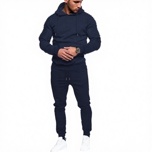 MEN Winter <b>Plus</b> <b>Size</b> Printed Hoodie Tracksuit <b>Set</b> 2-Piece Athletic Casual Hooded Sweatshirt and <b>Joggers</b> - Product Image 2