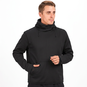 Pull à capuche long pour homme 100% polyester imprimé numérique uni FLY FIT BRAND 300g respirant pour l'hiver - Product Image 2