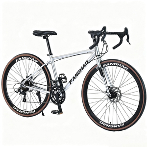Venta al por mayor de China 700C Road Race Sport Bike Horquilla de acero Freno de disco Engranajes de 21 velocidades Pedal ordinario <span class=keywords><strong>Bicicleta</strong></span> de carretera - Product Image 5