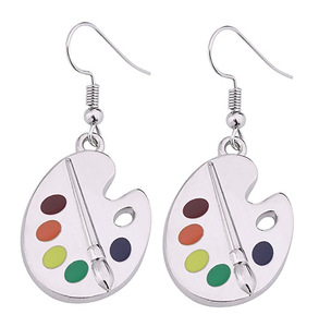 Orecchini Pendenti con Palette di Colori per Donne, Accessori di Moda Creativi per Uso Quotidiano - Product Image 1