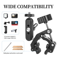 Super pince avec griffe porte-accessoire, trous filetés 1/4 et 3/8 pouces pour moniteur, microphone, éclairage LED, parapluie, étagères et accessoires de caméra