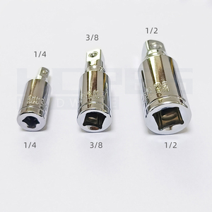 3pcs 1/4 3/8 1/2 Jeu de joints universels Clé à cliquet Adaptateur de douille 360 degrés Conversion de barre d'extension d'angle Outils à main CrV - Product Image 2