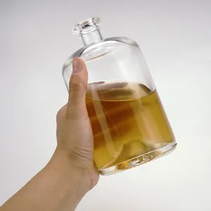 Siêu Flint thủy tinh Linh Hồn ma quỷ chai 500ml 50cl dày chai thủy tinh cho Gin Rum Whisky với nút chai Stopper
