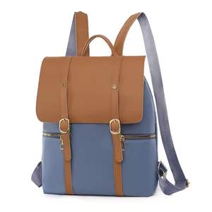 Sac à dos en toile Oxford rétro pour femmes avec fermeture à glissière et doublure en polyester, design antivol pour l'université, vente en gros - Product Image 3