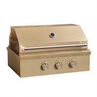 Barbecue à gaz encastrable Champagne Gold 36 pouces pour extérieur