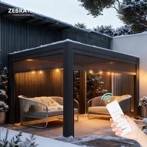 Store enrouleur électrique moderne motorisé en tissu, pare-vent, anti-moustiques, imperméable et uni - Product Image 3