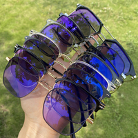 Lunettes de soleil photochromiques polarisées anti-reflet, monture carrée en titane noir, verres optiques photochromiques pour hommes