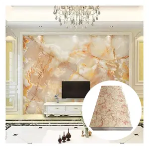 Panneaux UV à grain de bois de qualité supérieure Panneaux muraux en faux marbre Feuille de marbre en PVC